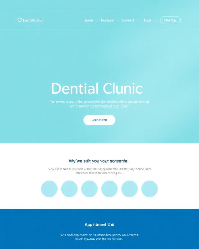 Klinik web sitesi şablonu önizlemesi